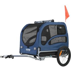 VEVOR Dog Bike Trailer, Supports up to 100 lbs, Pet Cart Bicycle Carrier, Easy Folding Frame with Quick Release Wheels, Universal Bicycle Coupler VEVOR Dog Bike Trailer, Supports up to 100 lbs, Pet Cart Bicycle Carrier, Easy Folding Frame with Quick Release Wheels, Universal Bicycle Coupler